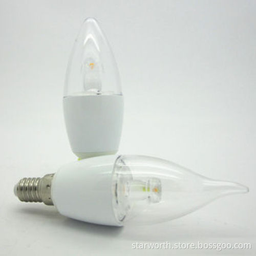 LED candle light, 5W/80Ra, 2,700/4,500/6,500K, 80lm/W, 25,000 hours working life, CE/RoHS/CB marksNew